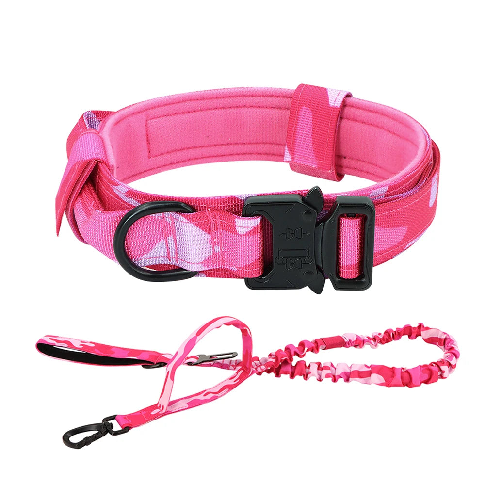 Adjustable Tactical Dog Collar and Leash