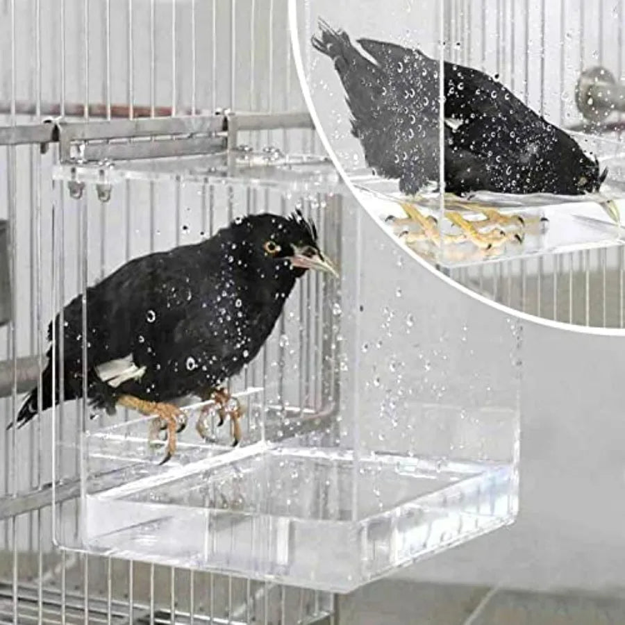 Hanging Bird Bath Cube