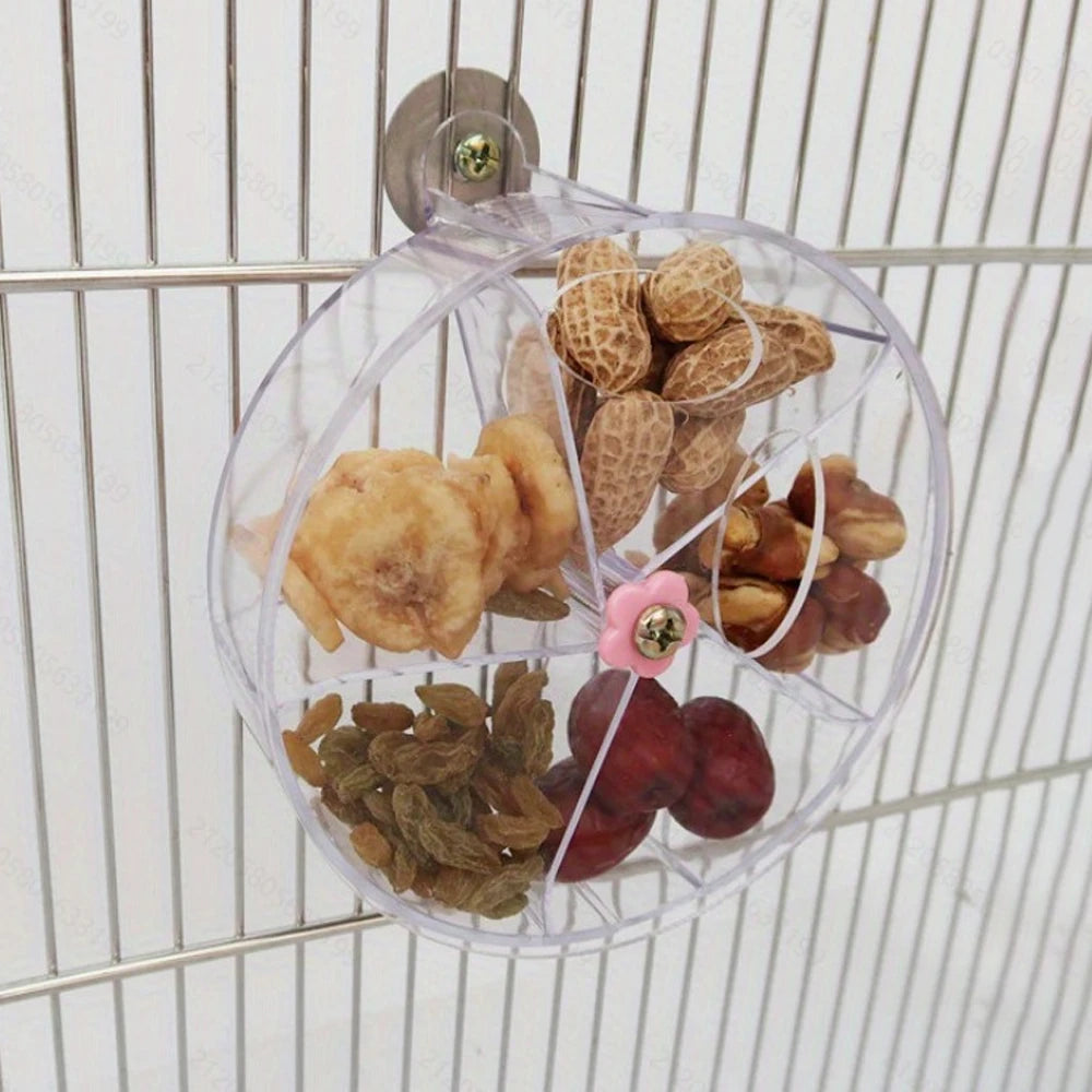 Acrylic Interactive Parrot Rotating Treat Dispenser