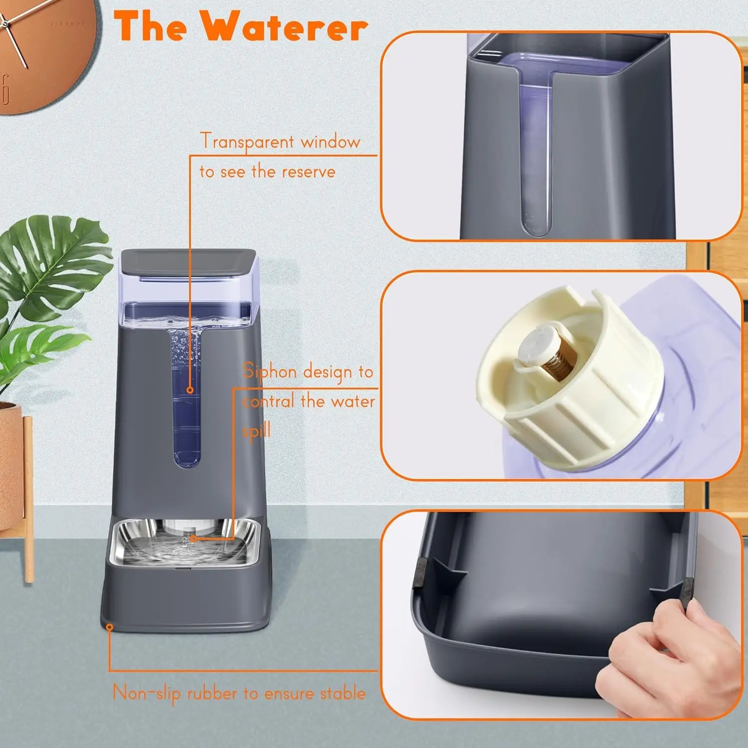 Automatic Pet Feeder and Water Dispenser