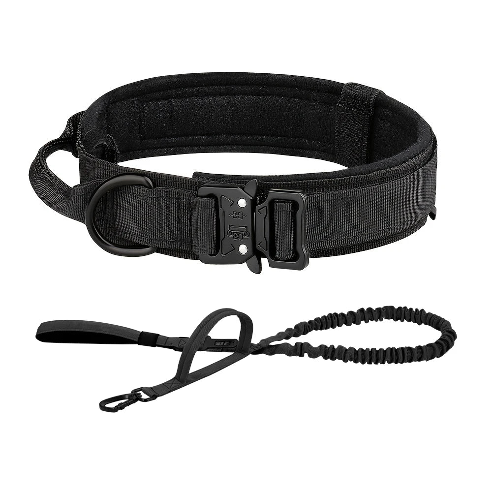Adjustable Tactical Dog Collar and Leash