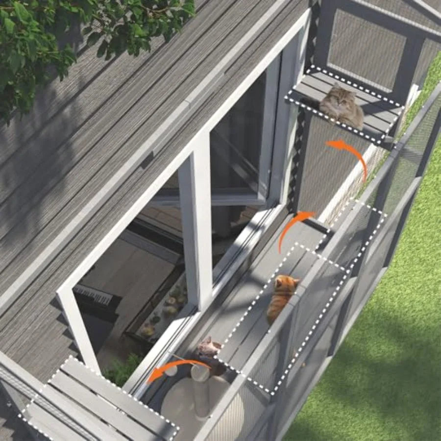 Pet Catio Expandable Window Box Enclosure