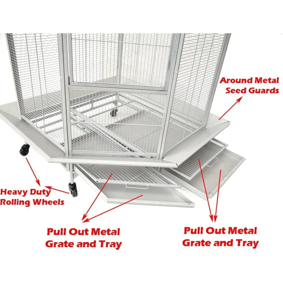Large Corner Bird Flight Breeding Rolling Cage