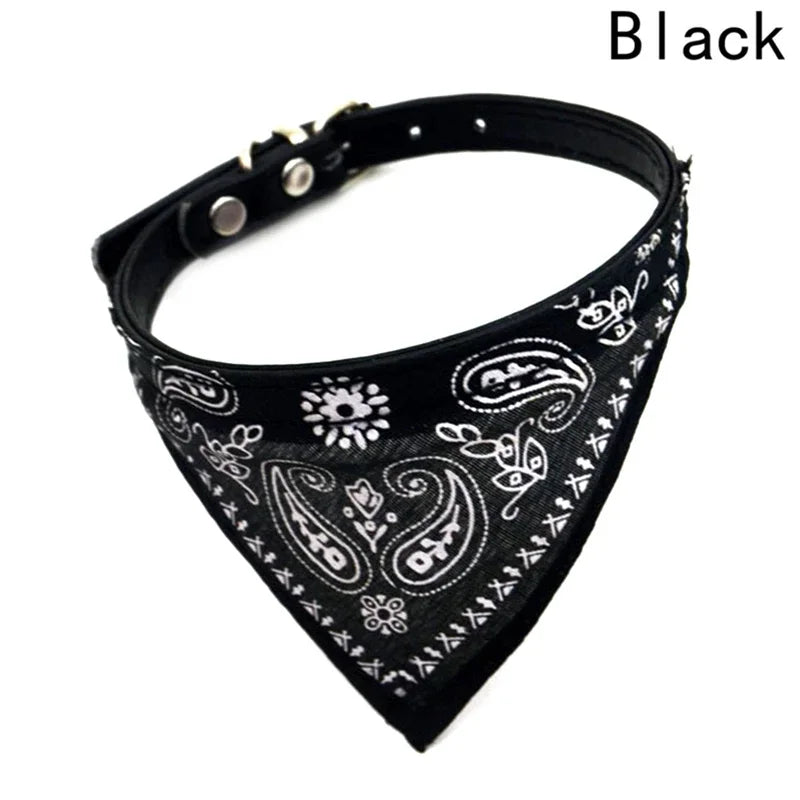 Printed Adjustable Pet Bandana Collar