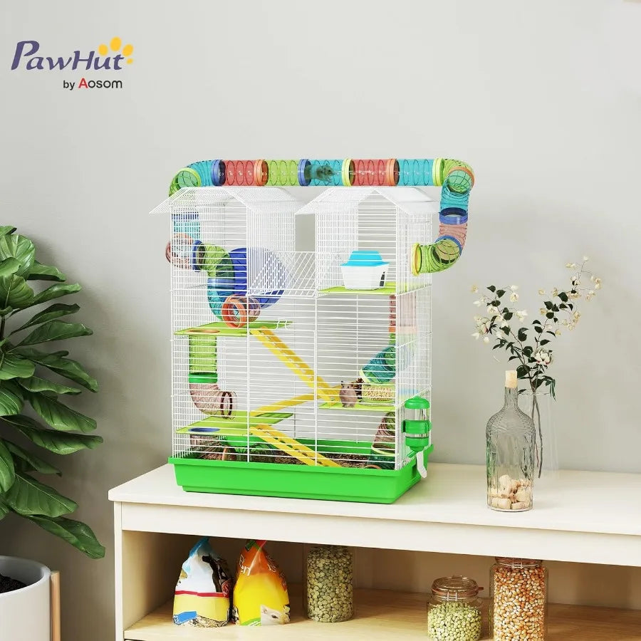 5 Tier Hamster Cage with Tubes and Tunnels