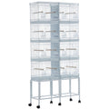 Extra Large Bird Cage with Rolling Stand Spacious Wrought Iron