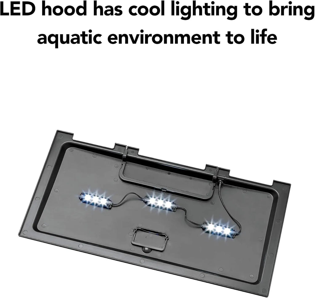 10 Gallon Fish Tank Starter Kit with LED Light, Filter, Heater & Accessories for Beginners