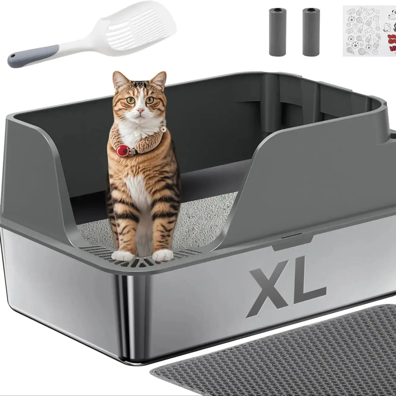 Stainless Steel Cat Litter Box