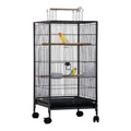 Open Top Bird Cage with Rolling Stand