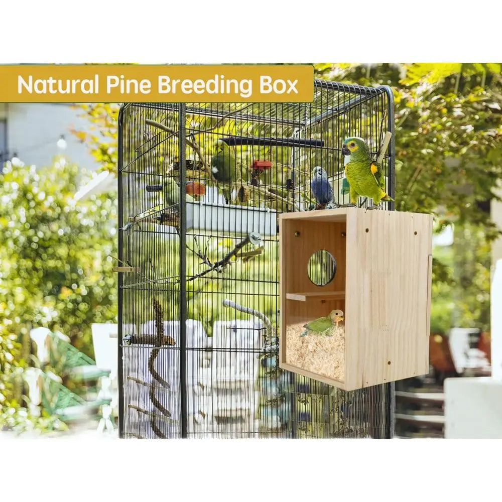 Wooden Acrylic Transparent Nest Box for Breeding Birds