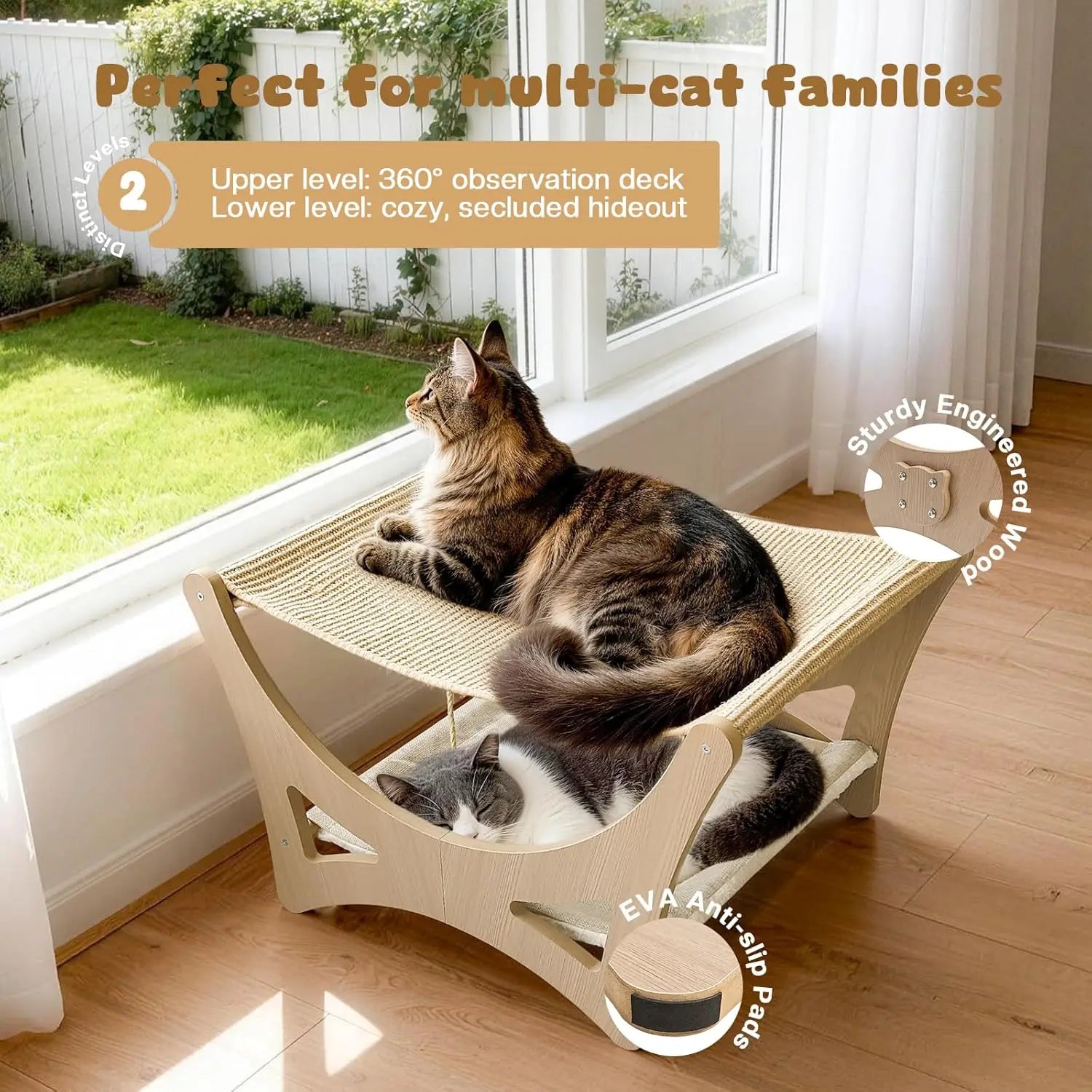 Hammock Bed with Scratching Mat