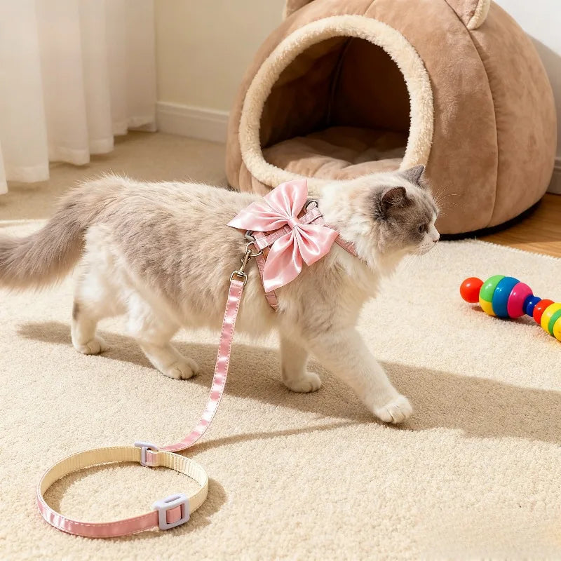 Adjustable Pet Harness with Traction Rope