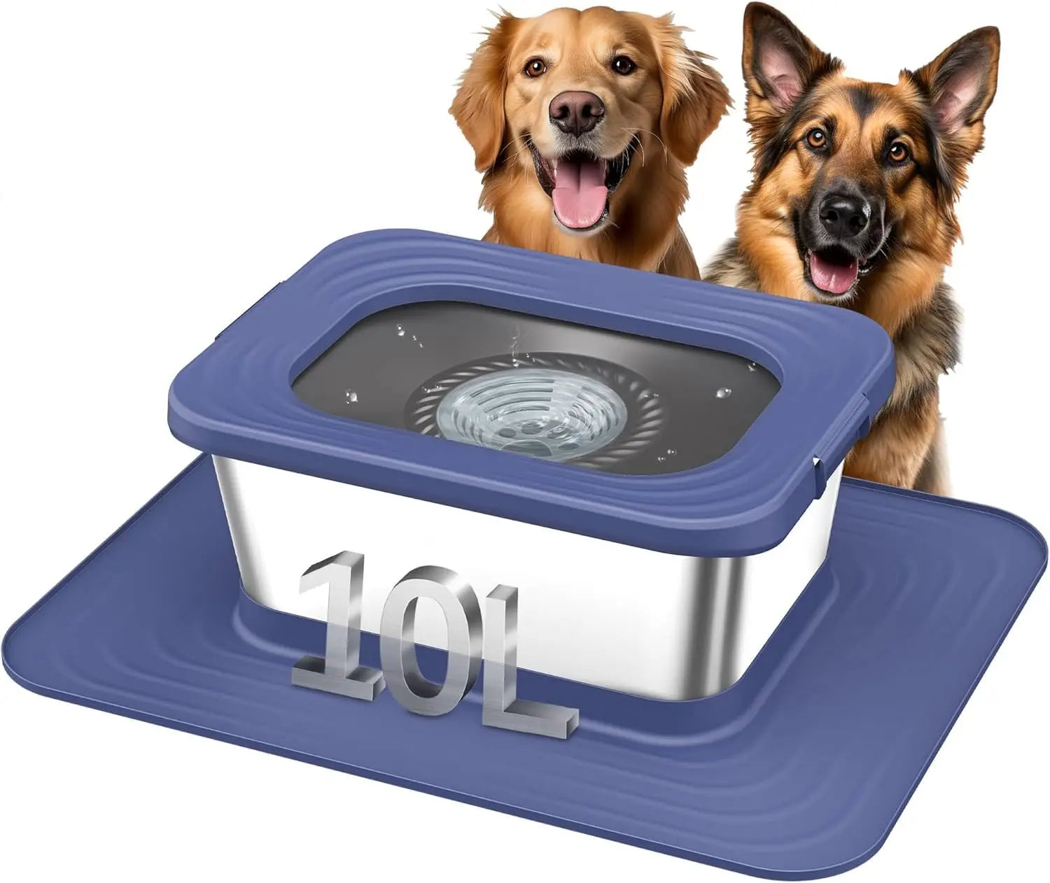 Stainless Steel No-Spill Dog Water Bowl