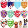 10PCS Pack Holiday Dog Bandanas