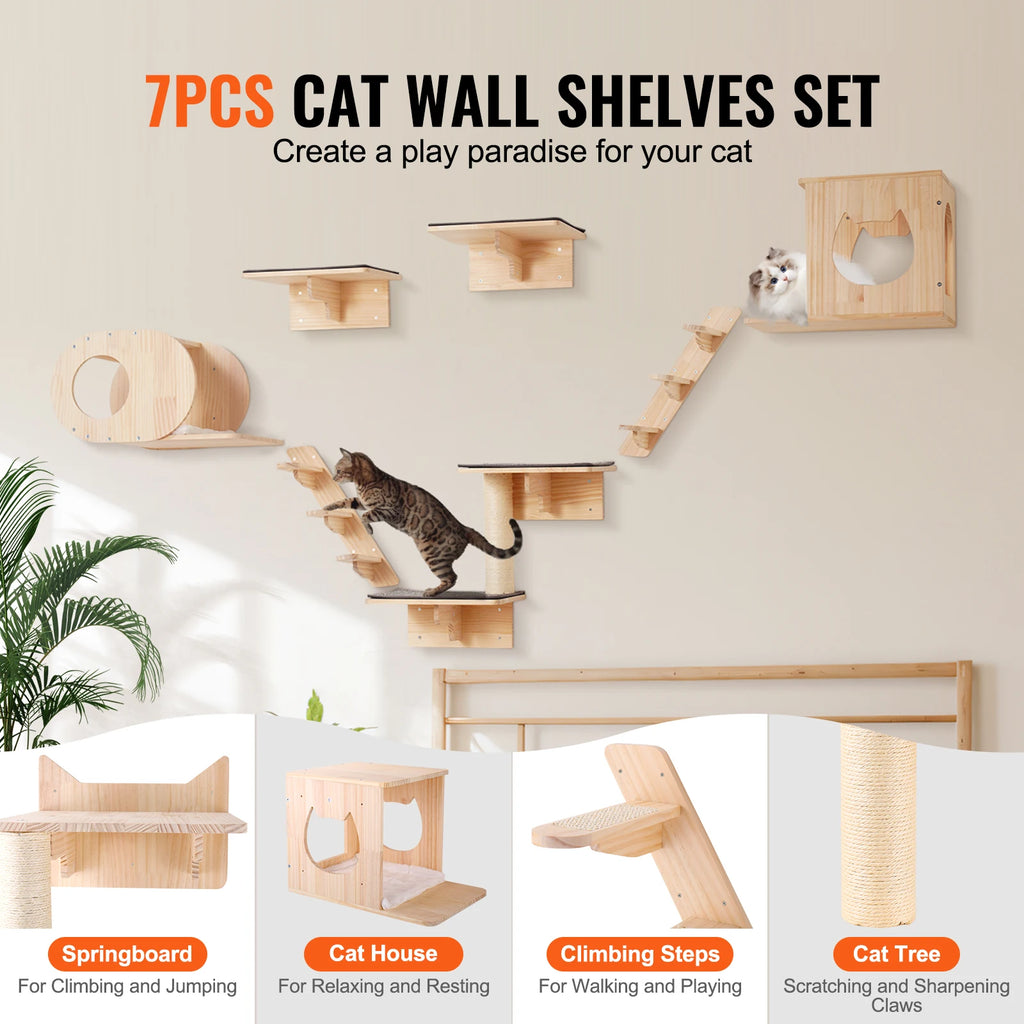 Wall Mounted Cat Shelves Cat