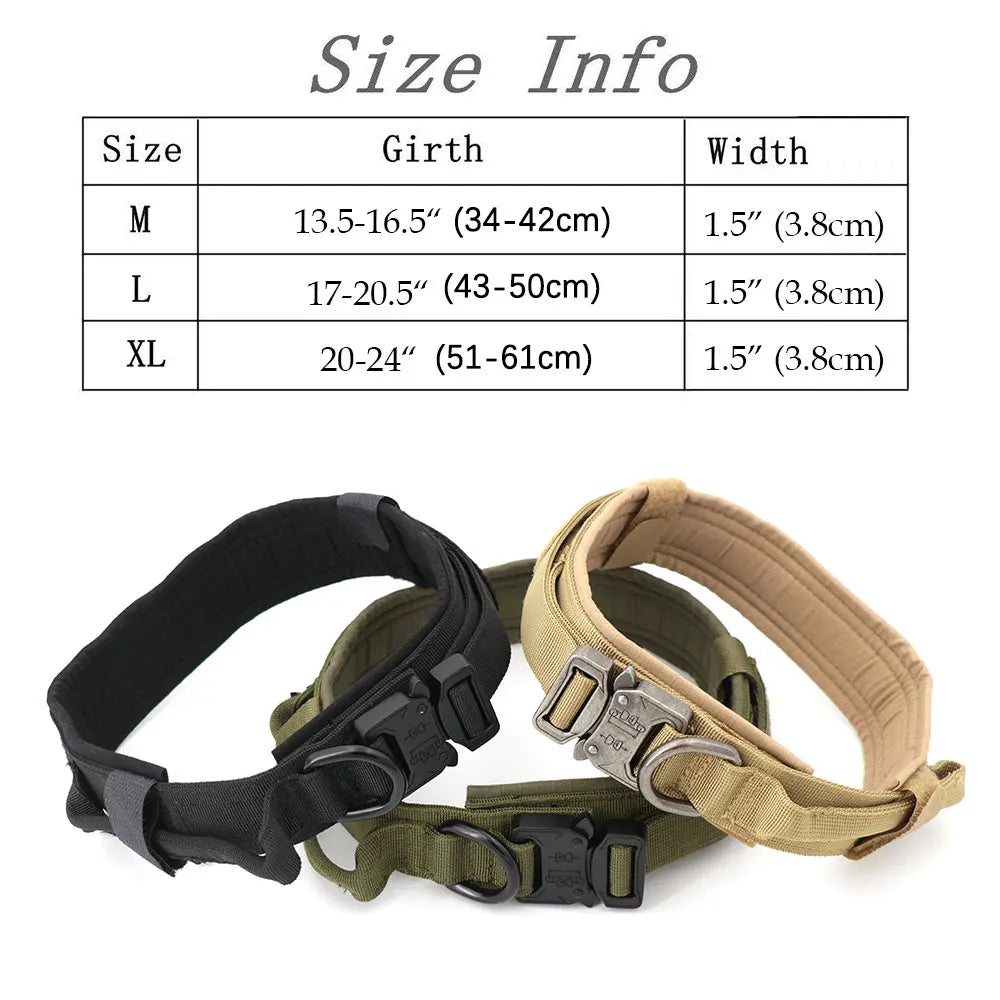Adjustable Tactical Dog Collar and Leash