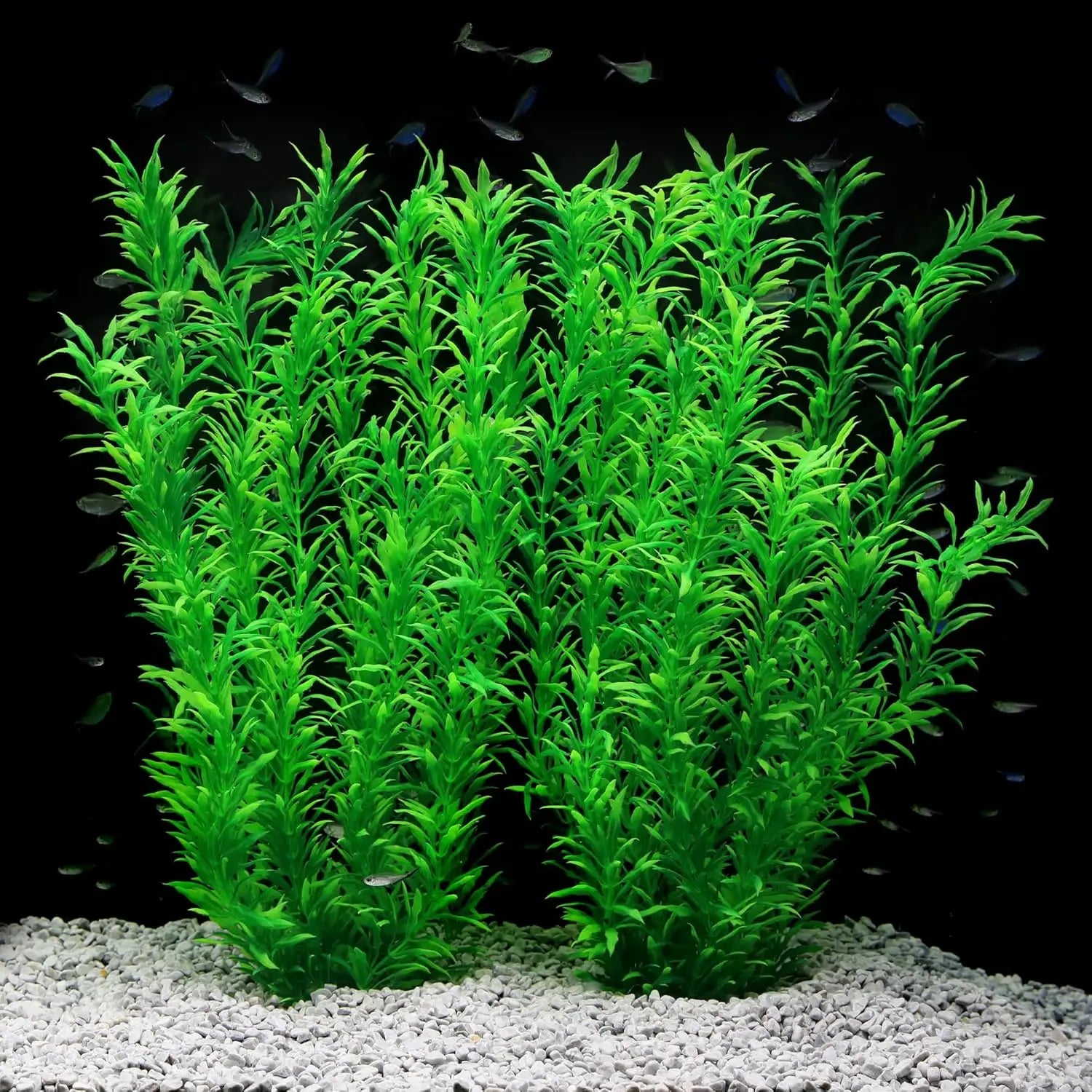 Extra Large 21 Inches Artificial Aquarium Plants, Tall Fish Tank Decorations for Freshwater and Saltwater Tanks (2 Pieces)