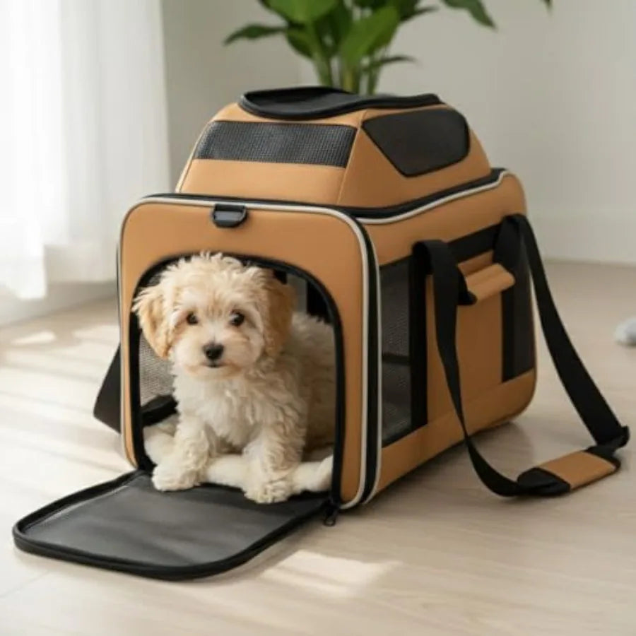 Airline Approved Pet Carrier for 2 Small Medium Pets